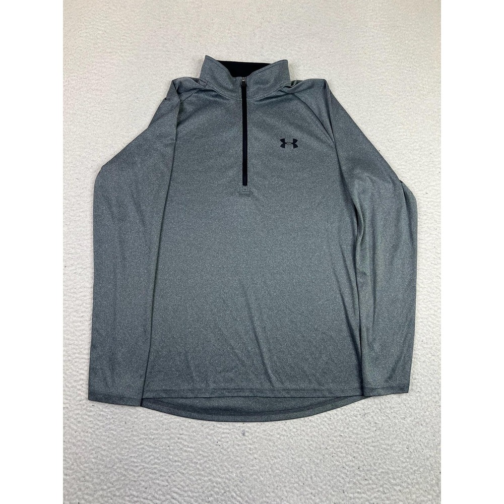Under Armour Pullover Mens Large Gray HeatGear Velocity‎ 2.0 1/2 Zip 1345712